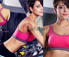 Women Padded Yoga Bra Racerback Top Athletic Vest Gym Fitness Sports - Image 1